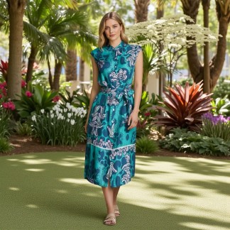 Váy Rosalyne Vườn thanh xuân xanh hồng